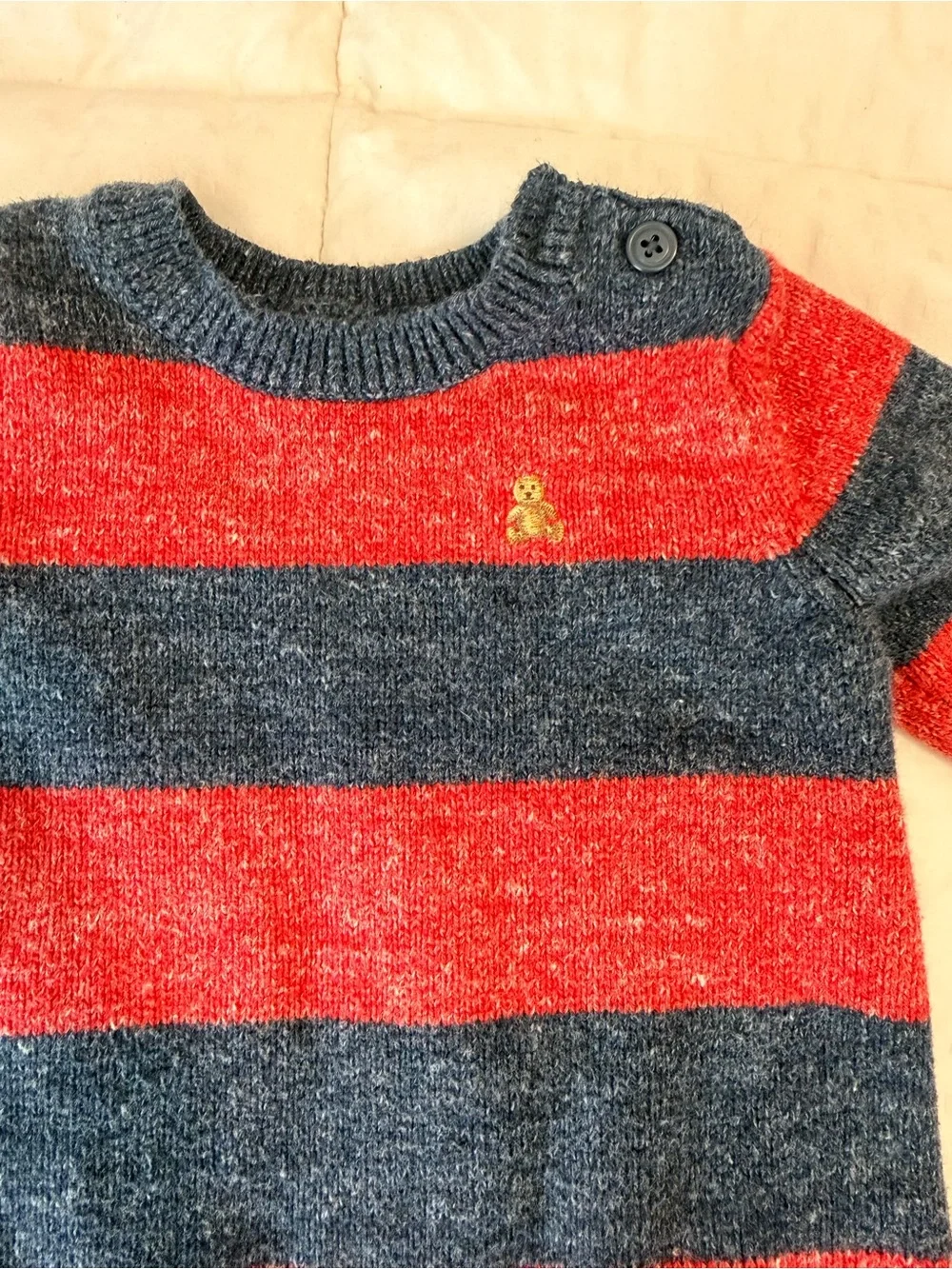 GAP Striped Knit One-Piece - Red and Navy